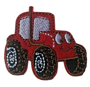 Patch Aufnäher Traktor rot Thermoaufkleber - Bild 1 von 1