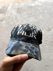 Huk Performance Fishing Hat Cap Fitted Flex M-L Camo Blue Black Logo Stretch
