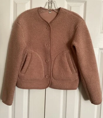 EUC Uniqlo женщин ворс с подкладкой флисовый кардиган куртка размер XXS - Изображение 1 из 4