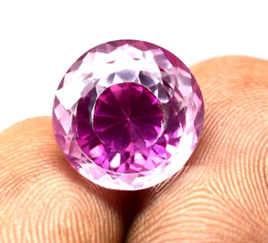 Rundschliff Blütentöne rosa & weiß Pitambari Saphir 13,50 ct lose Edelstein - Bild 1 von 9