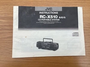 Sistema portátil de CD JVC RC-X510 libro de instrucciones - Imagen 1 de 9