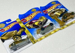 Hot Wheels Set (Hi-Roller + Blitzspeeder + Pass "N Gasser") Dorado Edición Limitada - Imagen 1 de 6