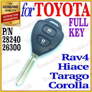 FOR TOYOTA REMOTE KEY COROLLA RAV4 TARAGO HIACE - TWO BUTTONS - 28240 -OEM SHELL - Picture 1 of 8