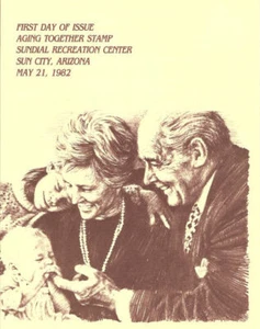 #2011 FD First Day Ceremony Program 20c Aging Together Stamp - Picture 1 of 2