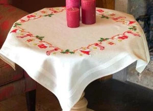 Hágalo usted mismo Vervaco Decoración de Navidad Estampado Punto de Cruz Mantel Kit - Imagen 1 de 5