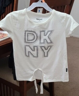 DKNY Girls Top Ivory Color Size 6x - Image 1 of 4