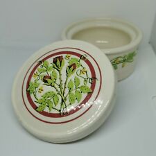 National Trust Trinket Pot With Lid by Boncath Pottery Dorn Williams 81. Floral.