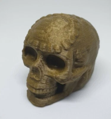 Aztec Death Whistle Skull - Screaming Whistle Loud 3D Printed GOLD