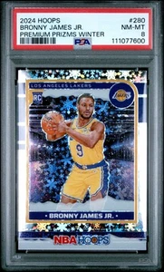 Bronny James Jr. 2024 Aros #280 Premium Prizms Invierno PSA 8 Pop 8 008822 - Imagen 1 de 2
