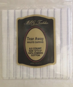 New MCG Textiles Cross Stitch Waste Canvas Fabric 8.5 Count, 12" x 12" Cotton - Picture 1 of 1