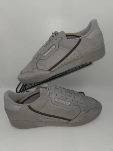 ​Adidas Continental 80 Trainers Grey/Scarlet Size UK 10 Excellent Condition - Picture 1 of 7