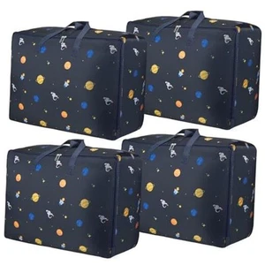 4 Pack 105L Moving Bags, Heavy Duty Storage Bags Large Storage Box with Zips - Picture 1 of 7