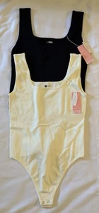 Botel 2er Set gerippte Bodys mit eckigem Ausschnitt Größe Large NEU - Bild 1 von 3