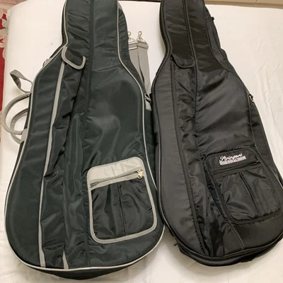  Custodia violoncello imbottita morbida due stringhe mezza misura 1/2 ottime condizioni con cinghie - Immagine 1 di 4