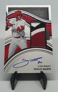 2023 Panini Immaculate Noelvi Marte Prospect 3-Color Relic Patch Auto /68 Reds - Picture 1 of 2