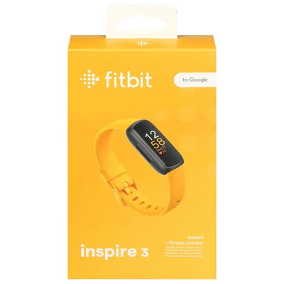 Fitbit Inspire 3 Health + Fitness Tracker Yellow/Orange **Open Box** - Image 1 of 3