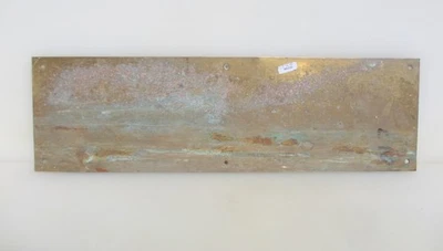 Vintage Brass Door Kickplate Kick Plate Bumper Guard Hardware Antique 20"x6" - Image 1 of 4