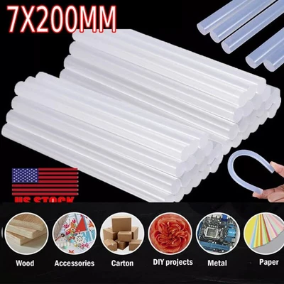 12-60X Palos de Pegamento Hot Melt Longitud Larga para Pistola de Pegamento Artesanía Hágalo Usted Mismo Reparación 7x200mm Foto 1 de 4