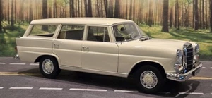 **READ** 1/18 NOREV 1966 Mercedes-Benz 200 Cream Station Wagon - Picture 1 of 20