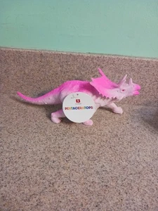 Figura de plástico dinosaurio Triceratops rosa modelo de juguete de aproximadamente 9" coleccionable - Imagen 1 de 3