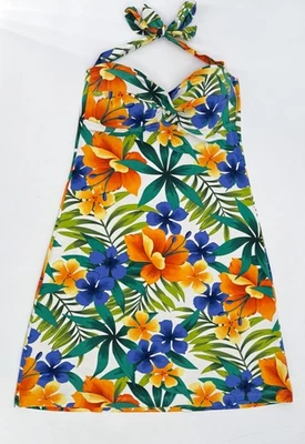 Vestido Tommy Bahama Mujer Mediano Tropical Floral Halter Natación Encubrimiento Foto 1 de 4