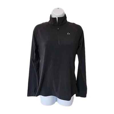 Merino Blend By Paradox 1/4 Zip Pullover Base Layer drirelease Black Women’s S - Image 1 of 4