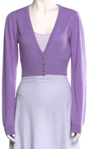 LOULOU STUDIO Batiki Kaschmir kurze Strickjacke - Lavendel Gr. M neu mit Etikett $ 375 - Bild 1 von 16