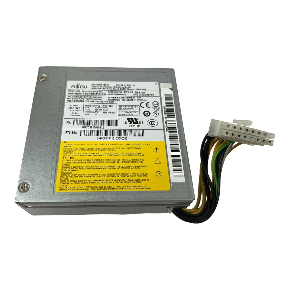 250W Netzteil Fujitsu Esprimo D556 / D756/E85+ S26113-E590-V50-01 DPS-250AB-99 A - Bild 1 von 1
