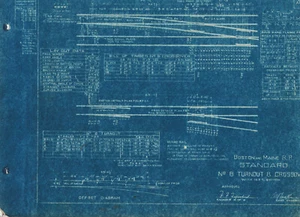 Boston & Maine RR A-11 Blue Print No. 8 Weichen und Frequenzweiche - Bild 1 von 1