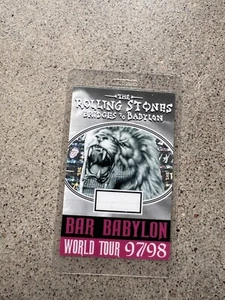 Rolling Stones ‘97 ‘98 Laminated Backstage Pass Bridges to Bar Babylon WorldTour - Picture 1 of 2