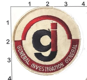 General Investigation Security Guard Patch 4" Round General Embroidered Logo - Picture 1 of 1