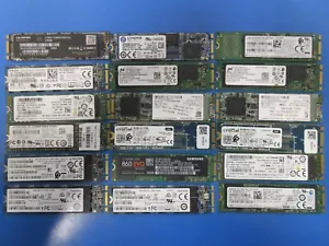 Lot of 18 M.2 SATA SSD : Mix Brand/Model : Mix Capacity : Tested and Wiped - Picture 1 of 3