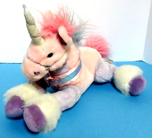 Vintage Animal Alley Pink & Purple Unicorn 15" Plush Butterfly Collar Toys R Us - Bild 1 von 14
