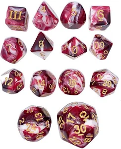 Impact Miniatures 14 Dungeon Crawl Classics RPG Dice - D3 to D30 Vampiric Touch - Picture 1 of 1