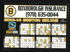 Boston Bruins--2016-17 Magnet Schedule--Boxborough Insurance - Picture 1 of 1