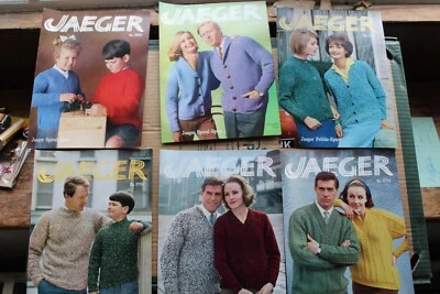6 x Jaeger vintage knitting patterns  4 page - Image 1 of 4
