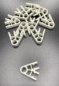KNEX Roller Coaster Connectors Replacement Parts Pieces 10 Light Gray 90 Degree - Picture 1 of 1