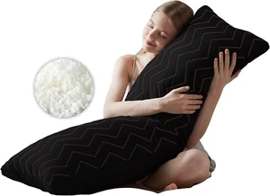 Quilted Memory Foam Body Pillow - Large Full Body Pillows for Adults - Soft Long - Picture 1 of 12