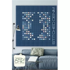 Stitched Denim Quilt Pattern by Zen Chic SDQP - Picture 1 of 2
