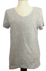 TIME AND TRU GRAY RELAXED FIT CORE V-NECK SHORT SLEEVE KNIT TEE SHIRT SZ XL* - Picture 1 of 8