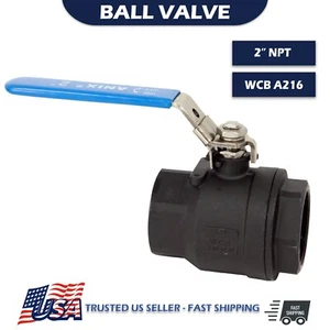 2" Inch CS Ball Valve Female Threaded FNPT Carbon Steel FULL PORT 1000 Lockable - Picture 1 of 3