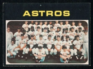 1971 O-Pee-Chee #722 Houston Astros triple impreso paquete de cera posterior tarjeta SP sacada - Imagen 1 de 2
