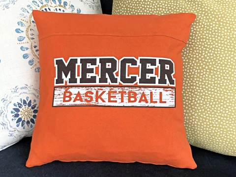 Mercer University Bears Basketball vintage t-shirt 16 x 16 throw pillow cover Cover