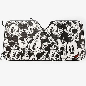 Disney Mickey Mouse Collage ACORDEÓN SOMBRILLA Auto Coche Camión Furgoneta 58"x 27 1/2" - Imagen 1 de 1