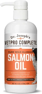 Pure Wild Alaskan Salmon Oil Supplement for Dogs & Cats, 16 Ounces, Omega 3 & 6 - Picture 1 of 12