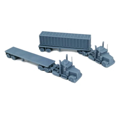 Outland Models Eisenbahnlandschaft Big Rig Sattelschlepper Set 1:220 Spur Z