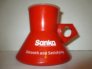 1980'S FELTMAN LANGER ORANGE SANKA LIDDED COFFEE MUG MATE CUP UNIQUE RARE HTF!!! - Picture 1 of 13