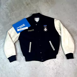 Vintage COMPUTERLAND Leather Jacket Early APPLE COMPUTER STORE MAC IBM PC 1992 s - Picture 1 of 22