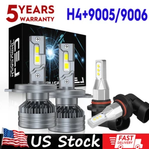 For Pontiac Vibe 2003-2005 2006 2007 2008 M9 LED Headlight+Fog Lights Bulbs - Picture 1 of 16