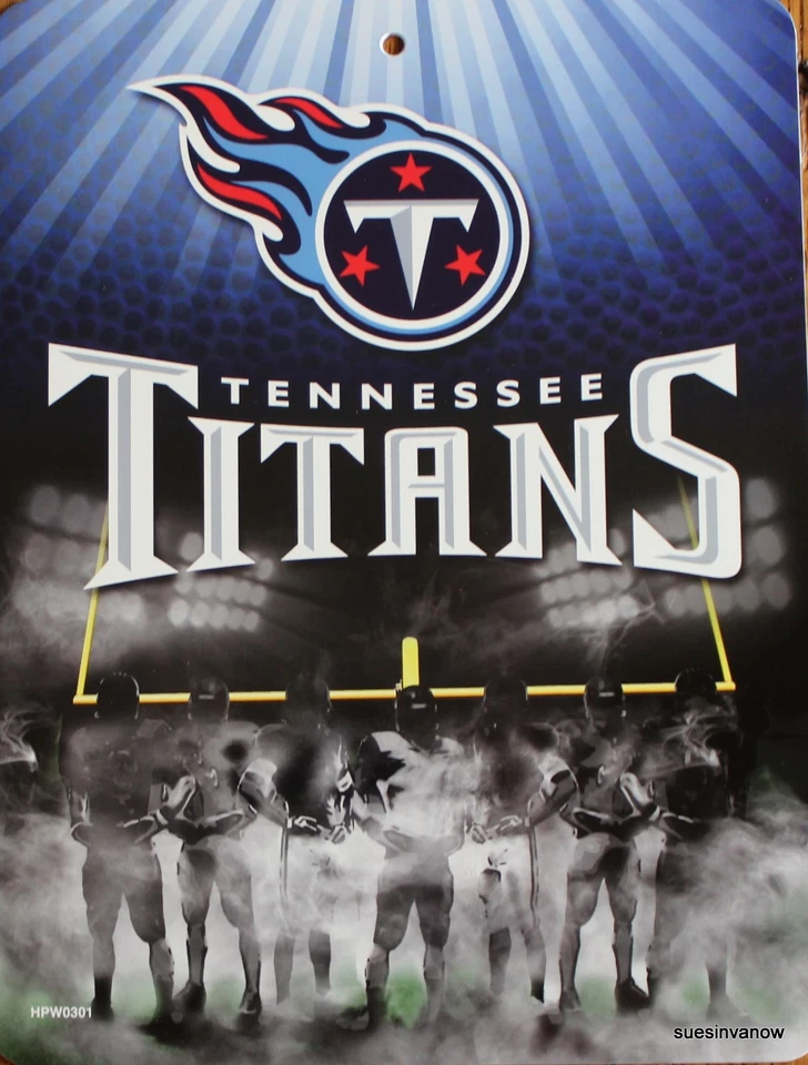 Imagen de pared de la Liga de Juego de Fútbol Americano con Licencia de Tennessee Titans Sign 8,5x11  Foto 1 de 1